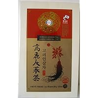 NEW Factory Sealed Wood Box Loose Korean Ginseng Tea Appx 3g X 100 Bags Red Lavel