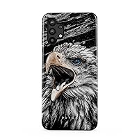 BURGA Phone Case Compatible with Samsung Galaxy A32 - Hybrid 2-Layer Hard Shell + Silicone Protective Case -Bird of JOVE Savage Wild Eagle - Scratch-Resistant Shockproof Cover