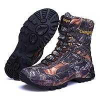 Men's Hiking Shoes Military Boots Camouflage Outdoor Boots Waterproof Boots Hunting Boots 002H Black 10.5
