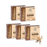 Bellissimo Herbal Cigarette, Tobacco & Nicotine Free Herbal Filter Dhoompan, Honey Clove Flavor, Rolled in Tendu Leaves, Helps Quit Smoking, Non-Addictive Smoking Cessation, 5 Pack 100 Cig