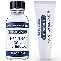 Funginix Bundle Healthy Nail Formula and Jock Itch Treatment Extra Strength Broad Spectrum Antifungal Care Package