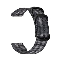 JRB Quick Release Watch Band with Metal Buckle - Lightweight and breathable braided nylon sports wristband suitable for 18/20/22/24mm smart and traditional watch bands