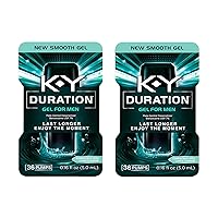 K-Y Duration Gel for Him, Personal Male Desensitizer Endurance Gel, Benzocaine Formula, for Men, Women and Couples, 0.16 FL OZ (36 Pump) (Pack of 2)