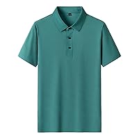 Mens Dry Fit Polo Henley Shirt Workout Slim Fit Golf T-Shirts Soft Stretch Tee Casual Classic Short Sleeve Polo T Shirts