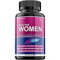 Female Hormone Balance for Women - Energy Booster w. Hornygoatweed for Women, Maca Root - Tribulus - Ginseng & L-Arginine - Libido Booster for Women - 30 Day Supply (60ct), Made-in-USA