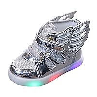 Kids Light up Shoes LED Flashing High-top 𝐖ings Sneakers Boys Girls Trainers for Christmas New Year Party Gift