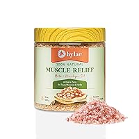Muscle Relief with Himalayan Pink Salt - 100% Natural Herbs - Salts Bath Soak - Muscle Relief - 19 Oz