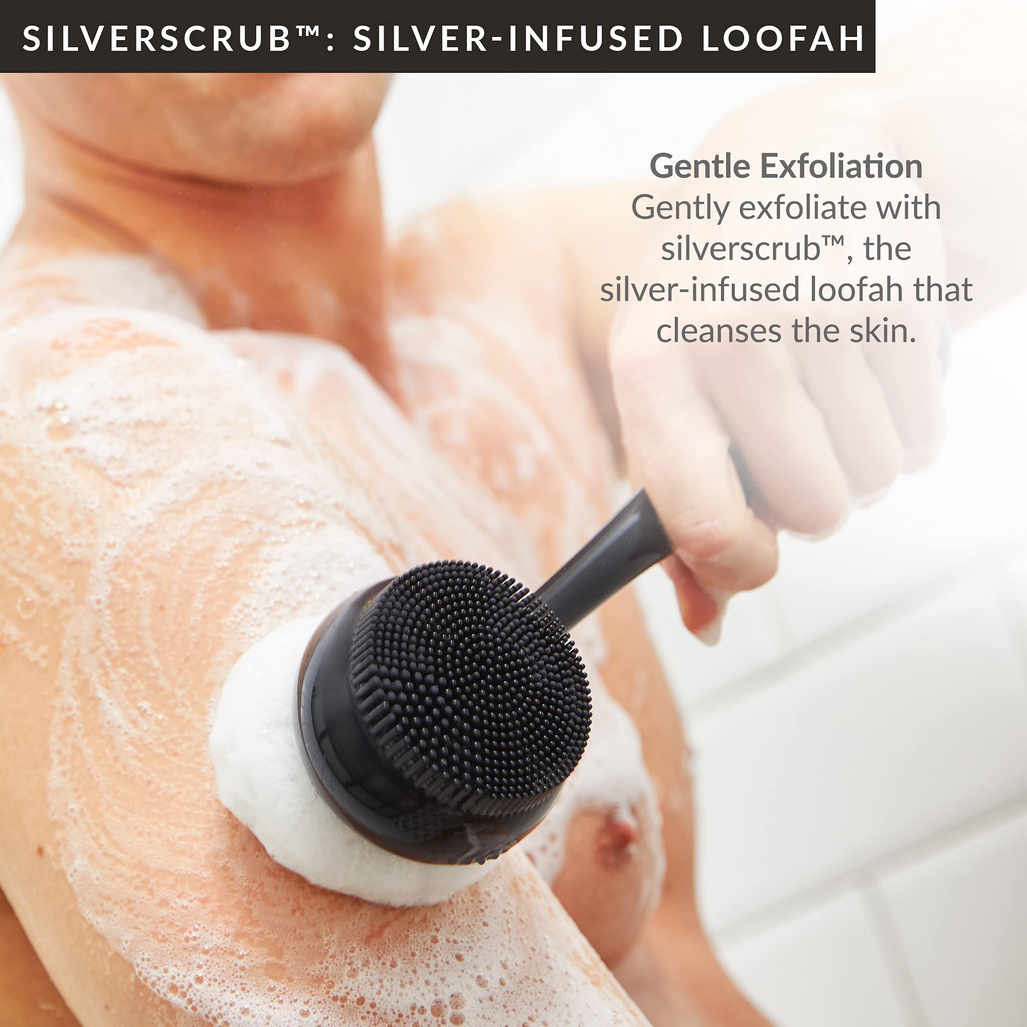PMD Clean Body - Smart Body Cleansing Device with Silicone Brush & Three Interchangeable Attachments - Waterproof - SonicGlow Vibration - Cleanse, Exfoliate, & Massage Body