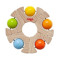 HABA Clutching Toy Ball Wheel Wooden Baby Toy (Made in Germany)