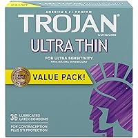 Trojan Ultra Thin Premium Lubricated Condoms - 36 Count