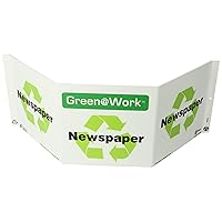 ZING 3022 Green at Work Tri-View Sign, Newspaper, Recycle Symbol, 7.5Hx20W, Projects 5 Inches, Recycled Plastic