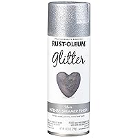 301814 Specialty Glitter Spray Paint, 10.25 oz, Silver