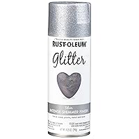 Rust-Oleum 301814 Specialty Glitter Spray Paint, 10.25 oz, Silver