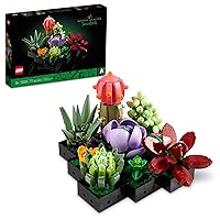 Icons Succulents - Artificial Plant Set for Adults, Mother's Day Decoration, Creative Gift for Mother's Day or Housewarming, Botanical Collection Flower Bouquet Kit, 10309