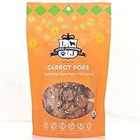 Carrot Pops Organic Dog Treats, Organic Dog Treats Made with Carrots, 6 oz. Bag