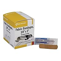 First Aid Only 0.75-inch W x 3-inch L Heavy Woven Bandages, 100/Box (H119)