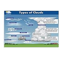 Kiyah Cloud Types Science Poster Cloud Types Science Poster Wall Poster Art Canvas Printing Poster Office Bedroom Aesthetic Poster Unframe-style 12x08inch(30x20cm)
