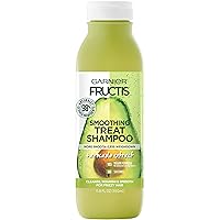 Fructis Nourish and Smoothing Treat Shampoo for Frizzy Hair, 98% Naturally Derived Ingredients, Avocado, Coconut, 11.8 Fl Oz
