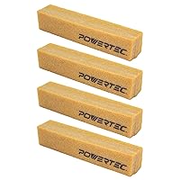 POWERTEC 71002-P4 Abrasive Cleaning Stick for Sanding Belts & Discs | Natural Rubber Eraser - Woodworking Shop Tools for Sanding Perfection, 4 PK
