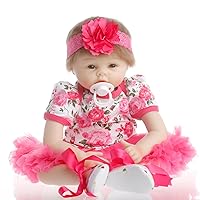 Reborn Baby Doll Soft Silicone Vinyl 22inch 55cm Lovely Lifelike Cute Baby Boy Girl Toy Beautiful Princess Dress