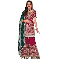 Ethnic Party Wear Indian Pakistani Stylish Salwar Kameez Sharara Palazzo Dupatta Dress
