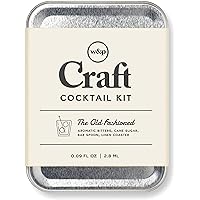 Craft Old Fashioned Cocktail Kit, Mini Portable Carry On Travel Cocktail Kit, Great Gifts for Him or Her, 1 Pack