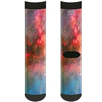 Buckle-Down Unisex-Adult's Socks Supernova Space Collage Crew, Multicolor
