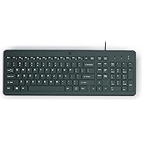 HP 150 Wired Keyboard with Numeric Keypad - Silent-Touch Chiclet Keyboard - Ergonomic, Comfortable - USB Plug-and-Connectivity, LED Indicators (664R5AA, Black)