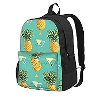 Tropical Fruit Pineapple Printed Lightweight Backpack Large Travel Backpack Sport Bag Casual Laptop Backpack