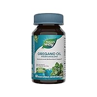 Nature’s Way Oregano Oil, Immune and Antioxidant Support Supplement* - 75-85% Carvacrol per Serving, Gluten Free, Vegan, 60 Capsules (Packaging May Vary)