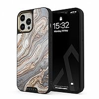 BURGA Phone Case Compatible with iPhone 12 PRO MAX - Grey & Gold Marble Nude - Cute But Tough with CloudGuard 2-in-1 Defense System - Luxury iPhone 12 PRO MAX Protective Scratch-Resistant Hard Case
