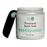 Peppermint Detox Bath Salt Body Scrub - Great Exfoliating Body Scrub for Acne Scars Stretch Marks Foot Scrub Great For Women Body - 8 Fl Oz