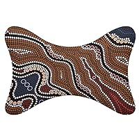 Australia Aboriginal Dot Car Neck Pillow Super Comfy Car Headrest Pillow Head Neck Rest Support Cervical Pillows