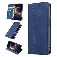 Wallet Case for Samsung Galaxy S8 with Card Holder, PU Leather Cover Kickstand Magnetic Shockproof TPU Bumper Flip Folio Case for Samsung S8 (Blue)