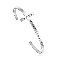 𝐂𝐫𝐨𝐬𝐬 𝐁𝐫𝐚𝐜𝐞𝐥𝐞𝐭 Religious Cuff Bangle 𝐁𝐢𝐛𝐥𝐞 𝐕𝐞𝐫𝐬𝐞 Christian Gifts Jewelry for 𝐖𝐨𝐦𝐞𝐧