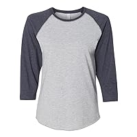 Women's Baseball T-Shirt, Vn Heather/Vn N, 2XL