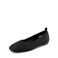 DREAM PAIRS Women's Ballet Flats with Arch Support, Square Toe Knit Flat Shoes for Women Dressy Casual Work, Comfortable Slip-on Washable Walking Shoes with Flexible Outsole