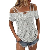 Sexy Off The Shoulder Tunic Tops Trendy Short Sleeve Plus Size T Shirts Casual Summer Vintage Floral Slip Blouses