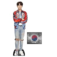 Jungkook Bangtan Boys Lifesize and Mini Cardboard Cutout Fan Pack, 178cm x 94cm Includes 8x10 Star Photo