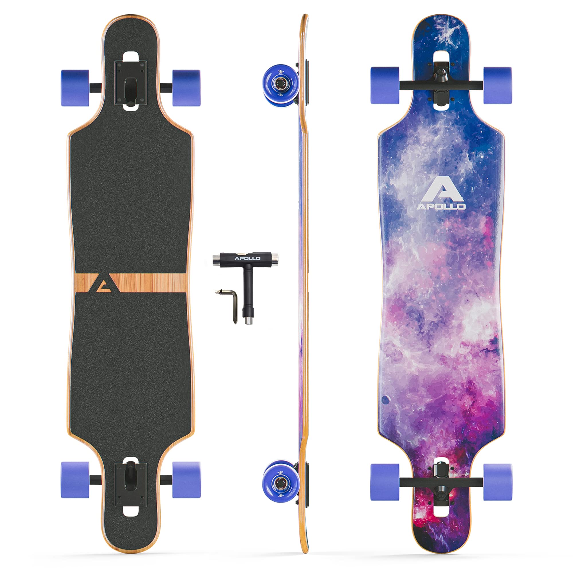 Buy APOLLO Longboard Skateboards - Premium Long Boards for Adults, Teens and Cruiser Long Board Skateboard. Drop Through Longboards Made of & Fiberglass - High-Speed Bearings & T-Tool | Fado168