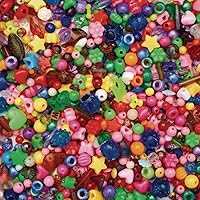 Colorations® Multi-Mix Beads, Great Value Assorted Beads, 1 lb, Approx 3,000 Beads, raft Projects, Crafts for Kids, Jewelry Making, Hair Accessories, Key Chains, Ornaments