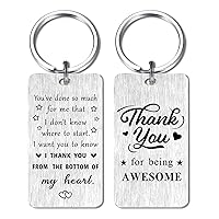 Thank You Gifts Keychain for Women Men, Appreciation Gifts for Empolyee Teacher Volunteer, Thank You Birthday Christmas Key Chain Xmas Present
