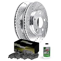 Hart Brakes Rear Brakes and Rotors Kit |Rear Brake Pads| Brake Rotors and Pads| Ceramic Brake Pads and Rotors |fits 2005-2006 Porsche Cayenne