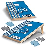 Wild Sports NFL 2' x 3' Solid Wood Cornhole Set with Direct Print HD Team Graphics – Great Gift for Any Football Fan! Bean Bag Toss Family Outdoor Games