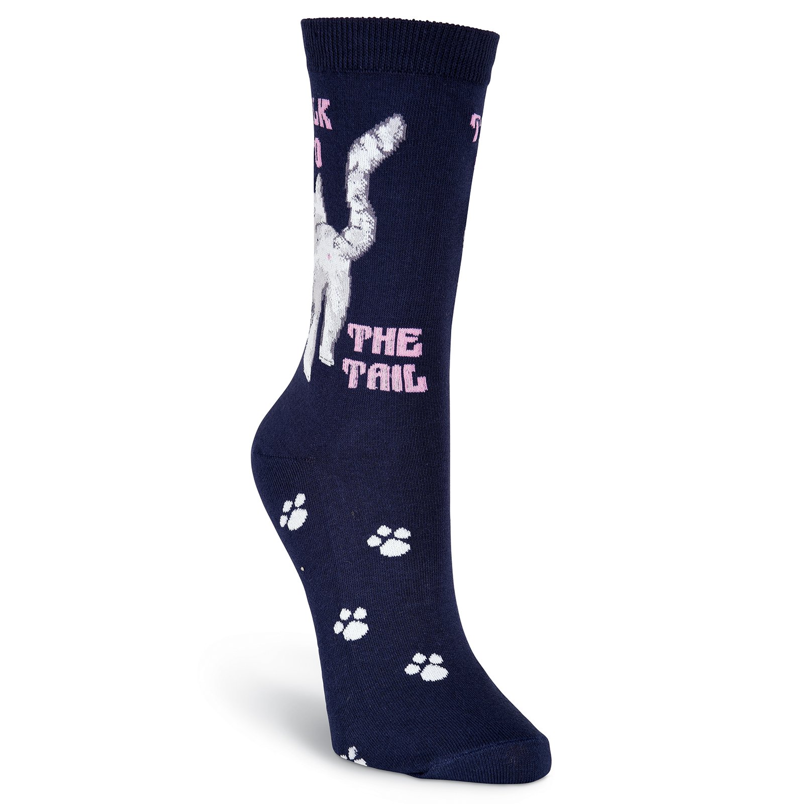 K. Bell Socks Women's Fun Cat Lovers Crew Socks-1 Pairs-Cool & Cute Wordplay Novelty Gifts