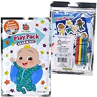 Cocomelon Grab n Go Play Pack Bulk - Bundle of 12 Play Packs with Stickers, Coloring Book, and Crayons - Ideal for ages 3 and up (Cocomelon Birthday Party Supplies)