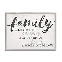 Family Crazy Loud Love Inspirational Word Design