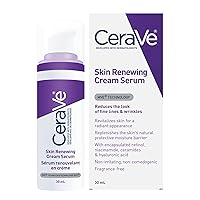 CeraVe RETINOL Cream Serum for Face with niacinamide, hyaluronic acid & ceramides. For Fine Lines, Radiance & Wrinkles. Non-irritating, Fragrance-Free, non-comedogenic, 30ML CeraVe RETINOL Cream Serum for Face with niacinamide, hyaluronic acid & ceramides. For Fine Lines, Radiance & Wrinkles. Non-irritating, Fragrance-Free, non-comedogenic, 30ML