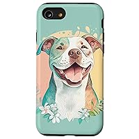 iPhone SE (2020) / 7 / 8 Pit Bull Mom Dog Lover Colorful Artistic Pitbull Owner Women Case