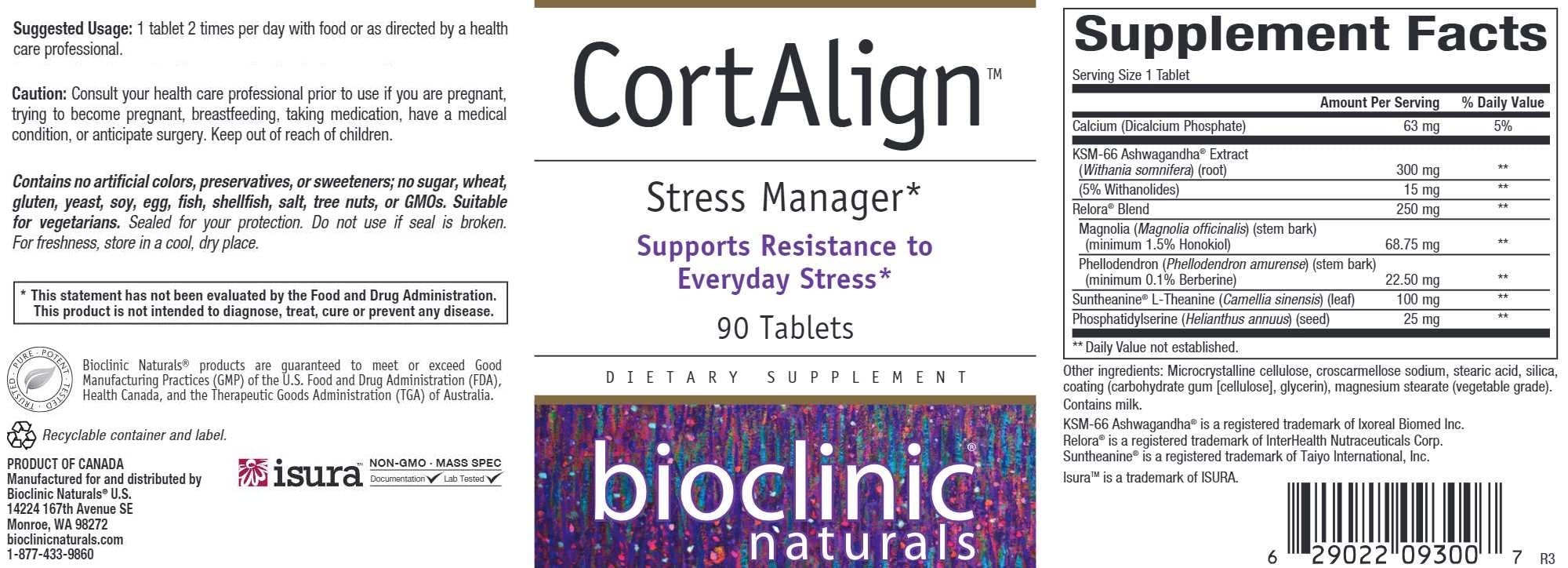 Bioclinic Naturals - CortAlign 90 Tablets